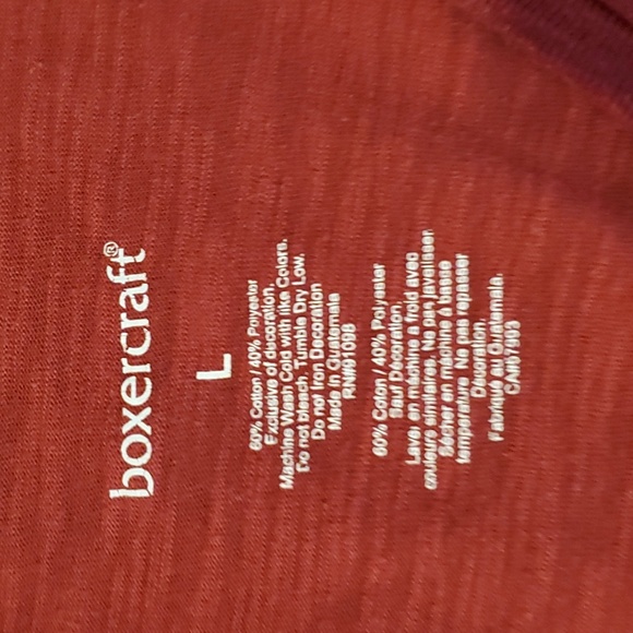 Boxercraft red generous fit top, size L - Picture 3 of 4